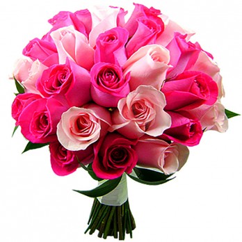 buque de noiva com rosas claras e pink - entregamos em toda BH