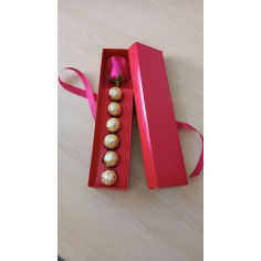 ROSA UNIDADE EM CAIXA LUXO COM FERRERO ROCHER